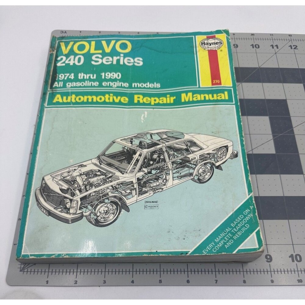 Volvo 240 Haynes 1976-1993 Repair Manual‎ Vintage - Readable Worn Pages Cover